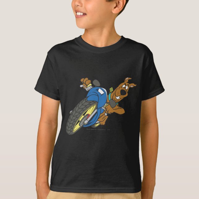 Scooby-Doo Riding Motorcycle T-Shirt (Front)