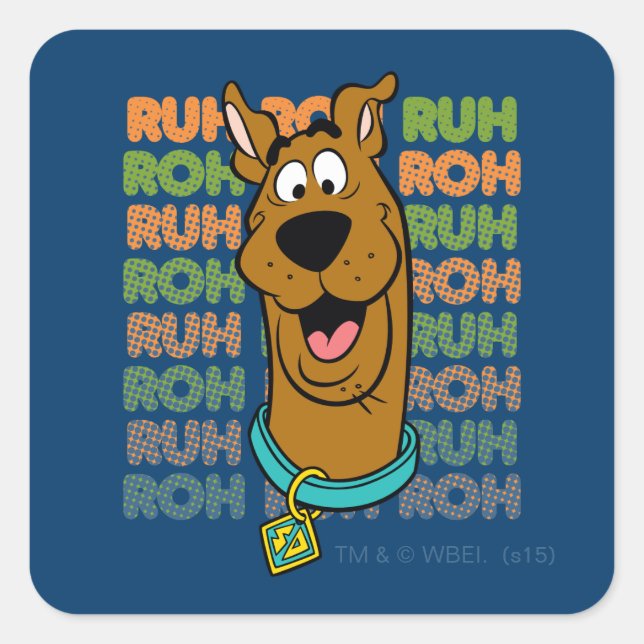 Scooby-Doo Ruh Roh Square Sticker (Front)