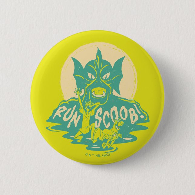 Scooby-Doo | Run Scoob! 6 Cm Round Badge (Front)