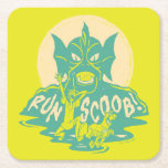 Scooby-Doo | Run Scoob! Square Paper Coaster<br><div class="desc">This fun design from Hanna Barbera features Scooby-Doo and Shaggy running from a scary monster.</div>