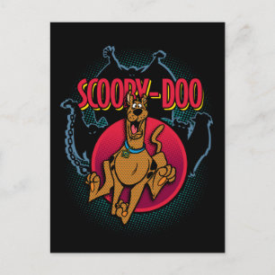 Scooby-Doo Running From Ghosts Graphic Postcard