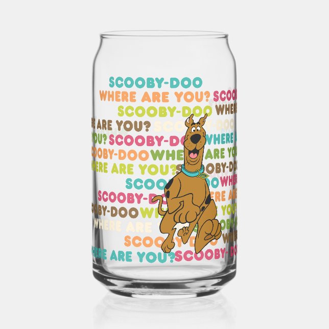 Scooby-Doo Running "Where Are You?" Can Glass (Left)