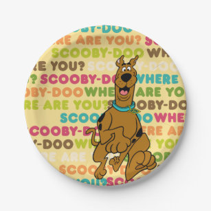 Scooby-Doo Running "Where Are You?" Paper Plate