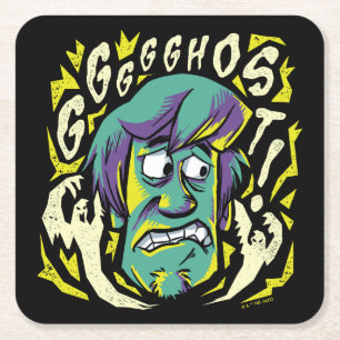 Scooby-Doo Scared Shaggy Square Paper Coaster