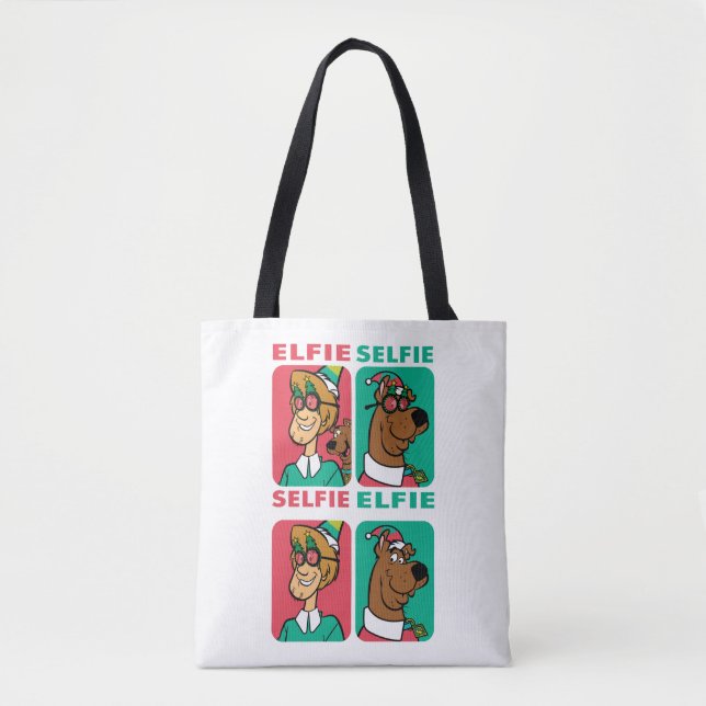 Scooby-Doo & Shaggy "Elfie Selfie" Tote Bag (Front)