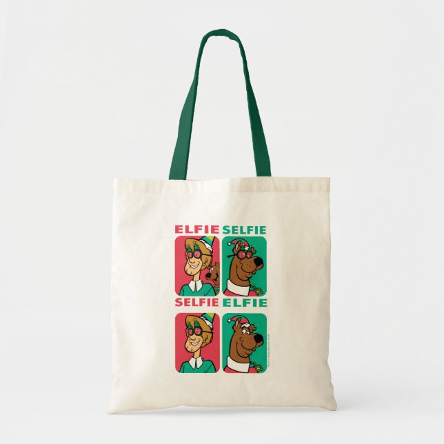 Scooby-Doo & Shaggy "Elfie Selfie" Tote Bag (Front)