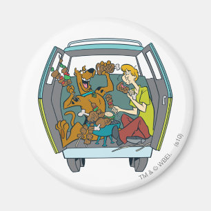Scooby-Doo & Shaggy In Mystery Machine Magnet