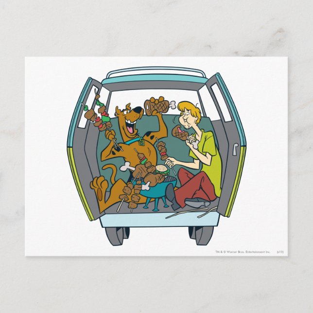 Scooby-Doo & Shaggy In Mystery Machine Postcard (Front)
