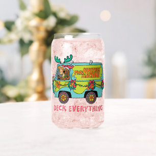 Scooby-Doo & Shaggy In The Holiday Mystery Machine Can Glass
