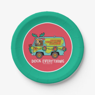 Scooby-Doo & Shaggy In The Holiday Mystery Machine Paper Plate