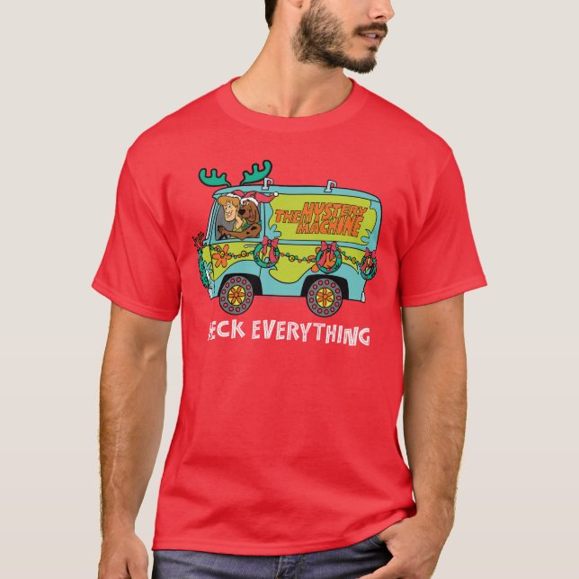 Scooby-Doo & Shaggy In The Holiday Mystery Machine T-Shirt (Front)