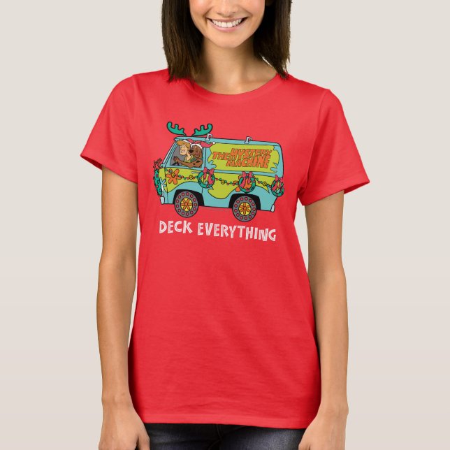 Scooby-Doo & Shaggy In The Holiday Mystery Machine T-Shirt (Front)