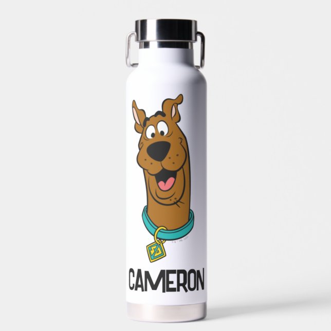 Scooby-Doo Smiling Face | Add Your Name Water Bottle (Front)
