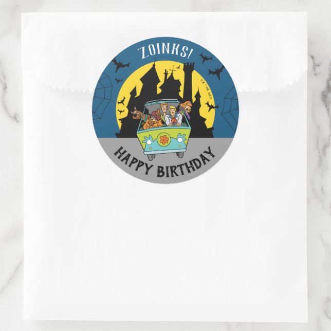 Scooby-Doo Spooktacular Halloween Birthday Classic Round Sticker (Bag)