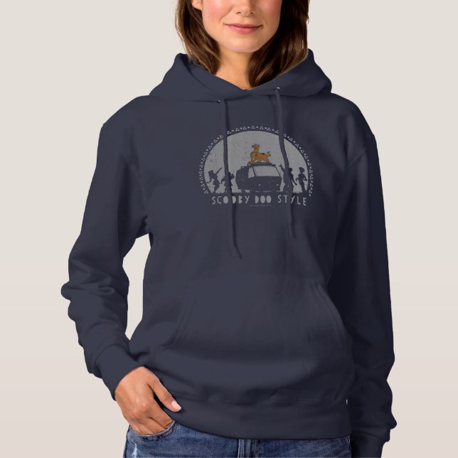 Scooby-Doo Style Tribal Van Silhouette Hoodie (Front)