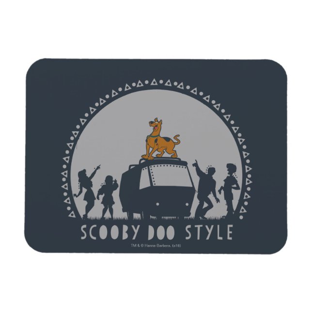 Scooby-Doo Style Tribal Van Silhouette Magnet (Horizontal)