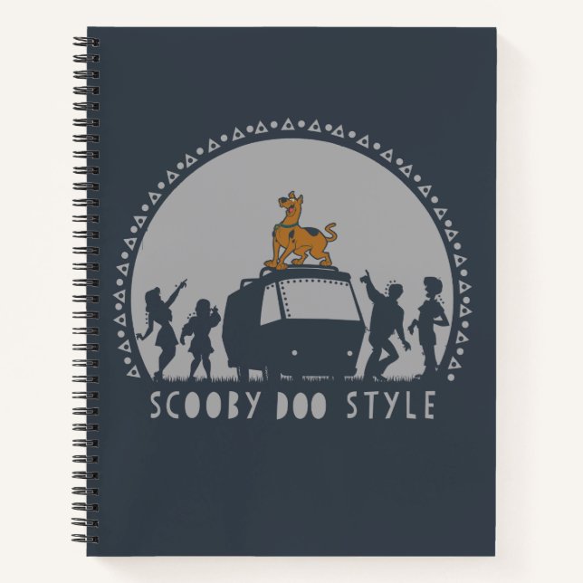 Scooby-Doo Style Tribal Van Silhouette Notebook (Front)