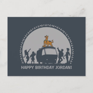 Scooby-Doo Style Tribal Van Silhouette Postcard