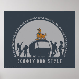 Scooby-Doo Style Tribal Van Silhouette Poster