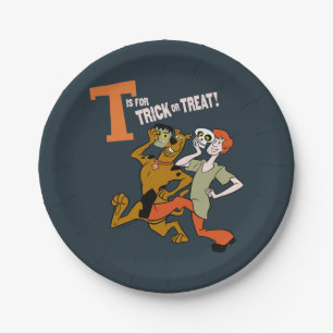 Scooby-Doo   T is for Trick or Treat Paper Plate