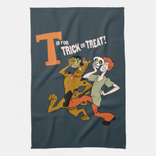 Scooby-Doo T is for Trick or Treat Tea Towel