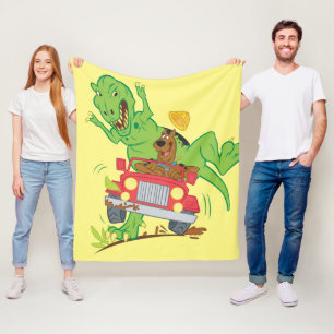 Scooby-Doo T-Rex Attack Fleece Blanket