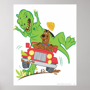 Scooby-Doo T-Rex Attack Poster