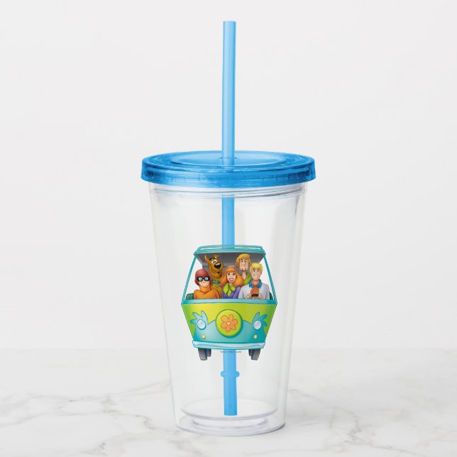Scooby-Doo & The Gang Mystery Machine Airbrush Acrylic Tumbler (Front)