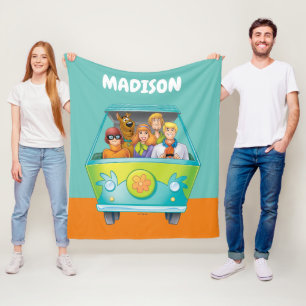 Scooby-Doo & The Gang Mystery Machine Airbrush Fleece Blanket