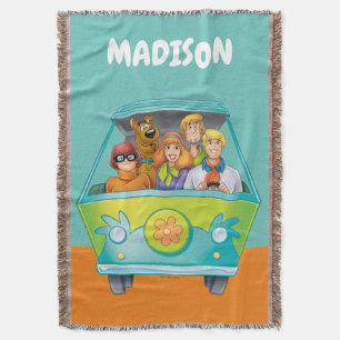 Scooby-Doo & The Gang Mystery Machine Airbrush Throw Blanket