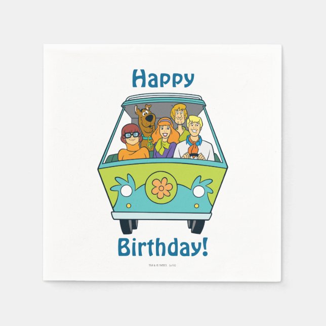 Scooby-Doo & The Gang Mystery Machine Napkin (Front)