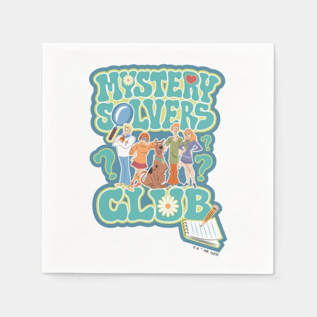 Scooby-Doo & the Gang "Mystery Solvers Club" Napkin (Front)