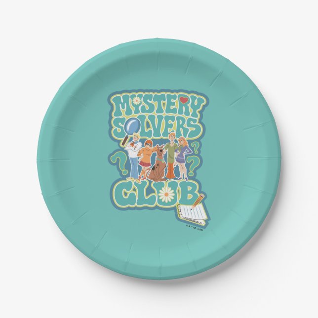 Scooby-Doo & the Gang "Mystery Solvers Club" Paper Plate (Front)
