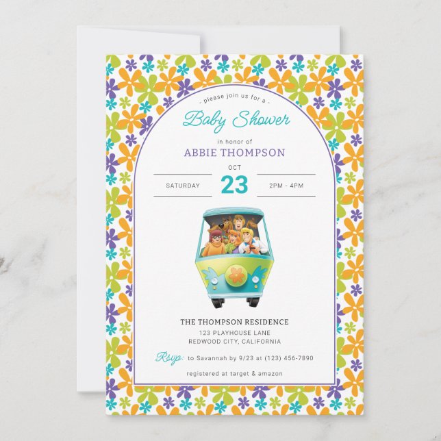 Scooby-Doo & The Mystery Machine Baby Shower Invitation (Front)