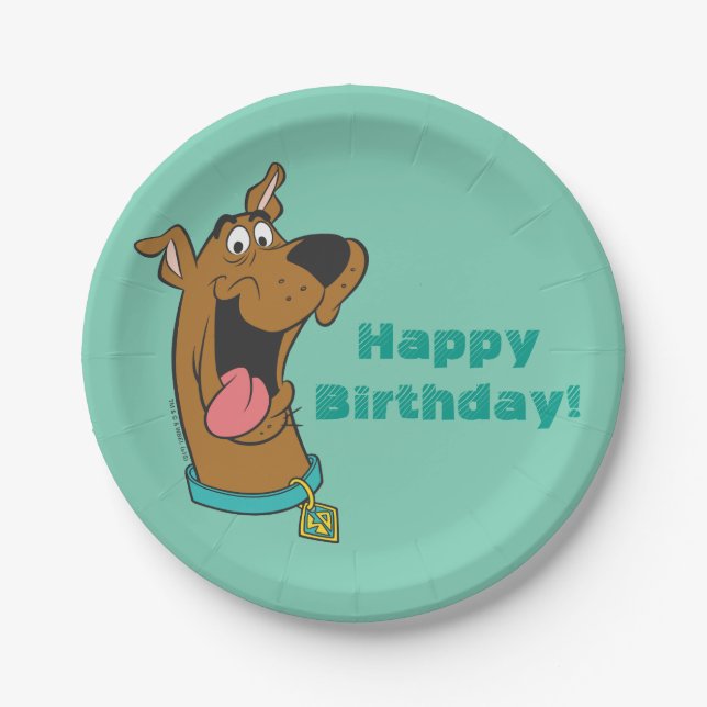 Scooby-Doo Tongue Out Paper Plate (Front)