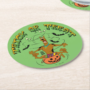 Scooby-Doo Trick of Treat Round Paper Coaster