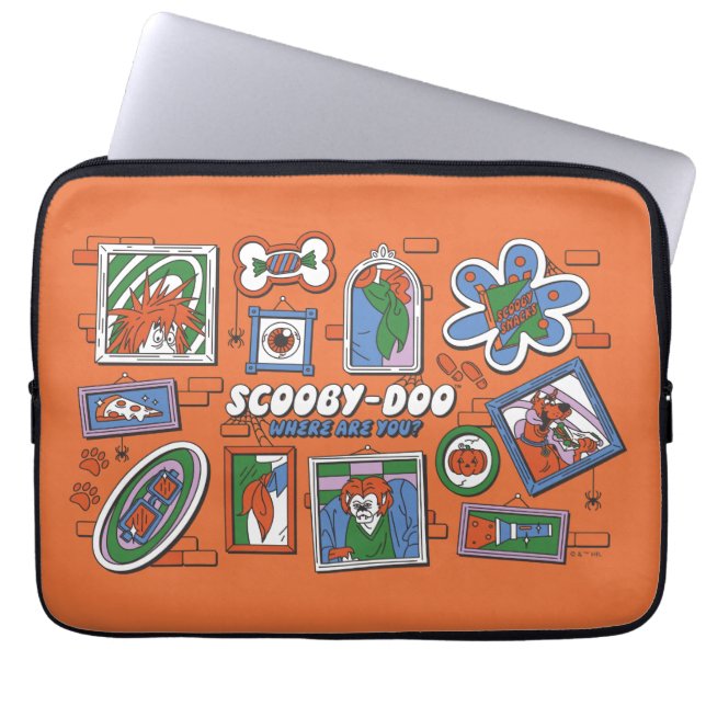 Scooby-Doo Wall of Halloween Picture Frames Laptop Sleeve (Front)