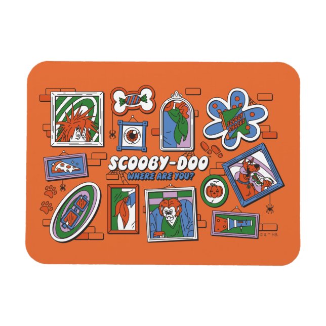 Scooby-Doo Wall of Halloween Picture Frames Magnet (Horizontal)