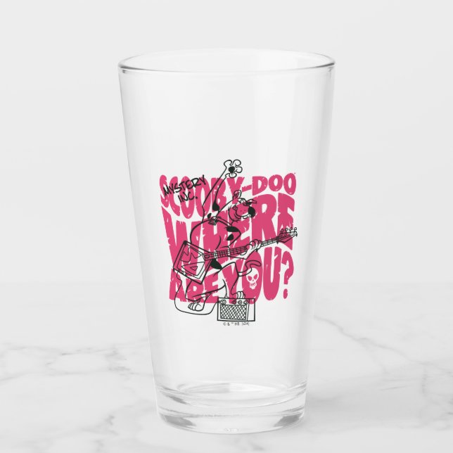 Scooby-Doo Where Are You Punk Guitar Riff Glass (Front)