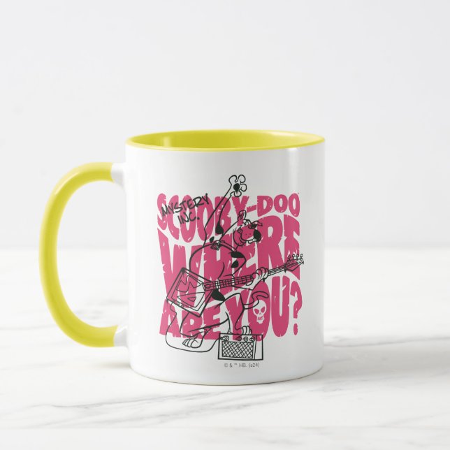Scooby-Doo Where Are You Punk Guitar Riff Mug (Left)