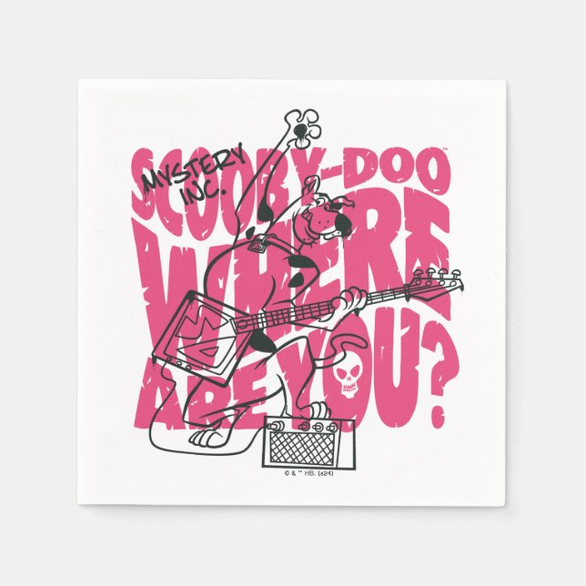 Scooby-Doo Where Are You Punk Guitar Riff Napkin (Front)