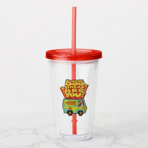 Scooby-Doo   "Where Are You?" Retro Cartoon Van Acrylic Tumbler