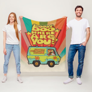 Scooby-Doo   "Where Are You?" Retro Cartoon Van Fleece Blanket