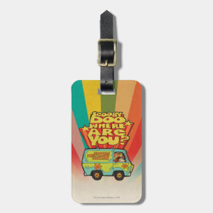 Scooby-Doo   "Where Are You?" Retro Cartoon Van Luggage Tag