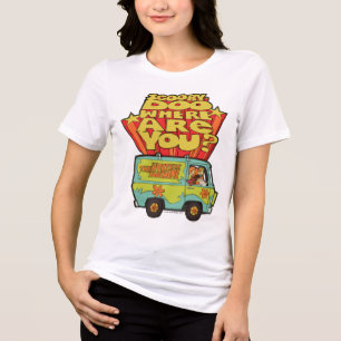 Scooby-Doo "Where Are You?" Retro Cartoon Van Tri-Blend Shirt