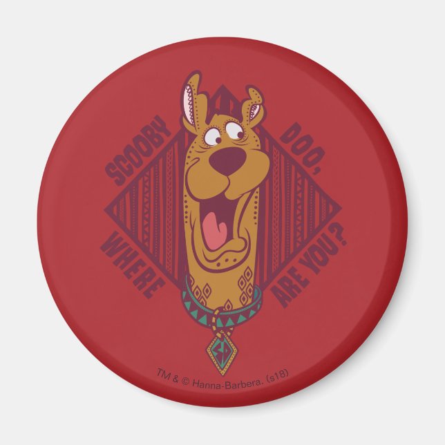 Scooby-Doo Where Are You Tribal Graphic Magnet (Front)