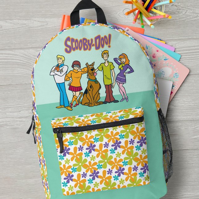Scooby-Doo | Whole Gang 14 Mystery Inc Printed Backpack (Backpack on desk)