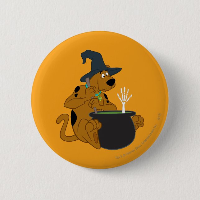 Scooby-Doo Witch's Cauldron 6 Cm Round Badge (Front)