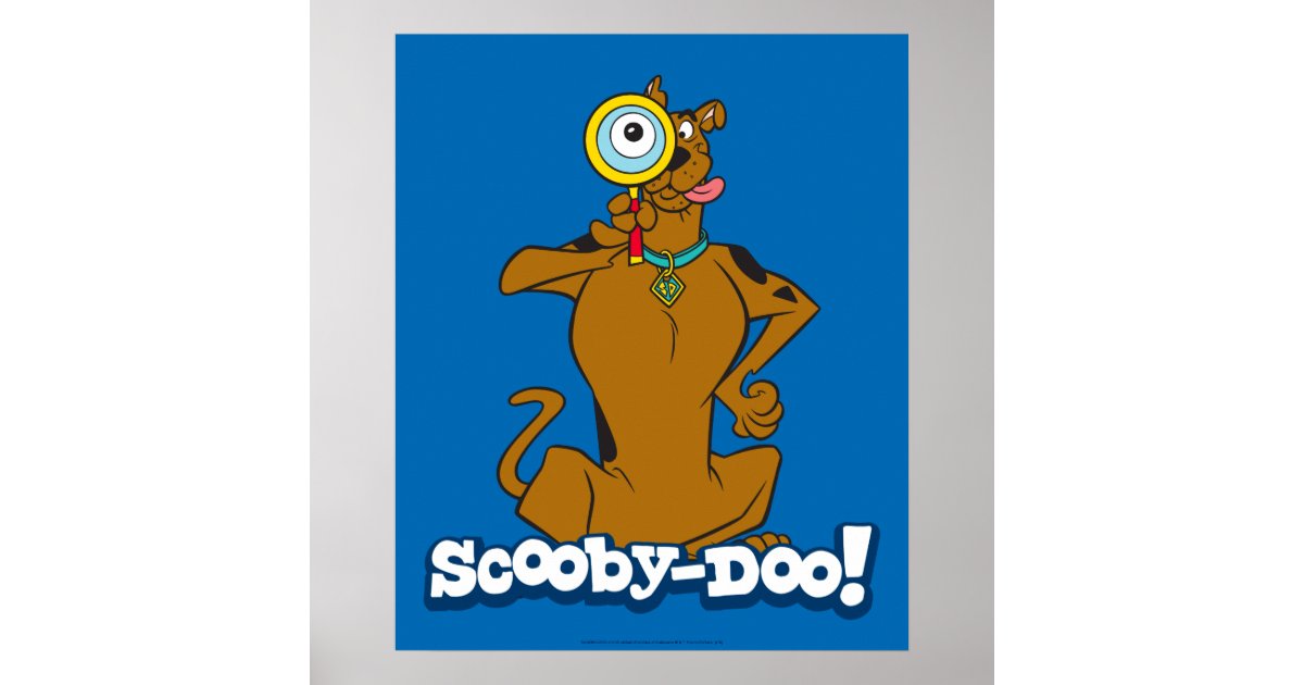 Scooby-Doo With Magnifying Glass Poster | Zazzle