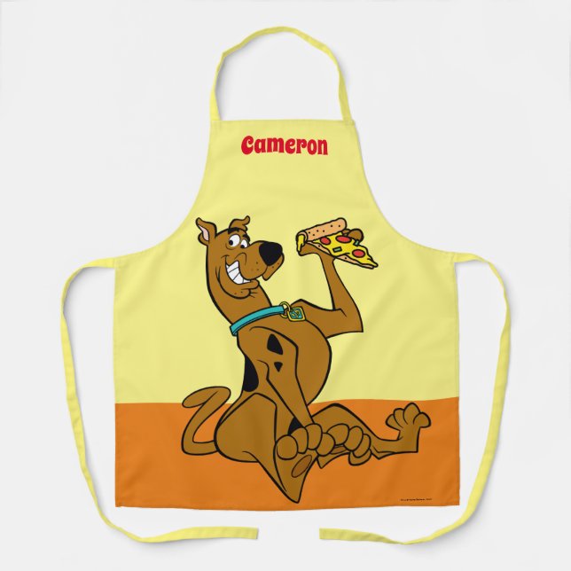 Scooby-Doo With Pizza Slice Apron (Front)